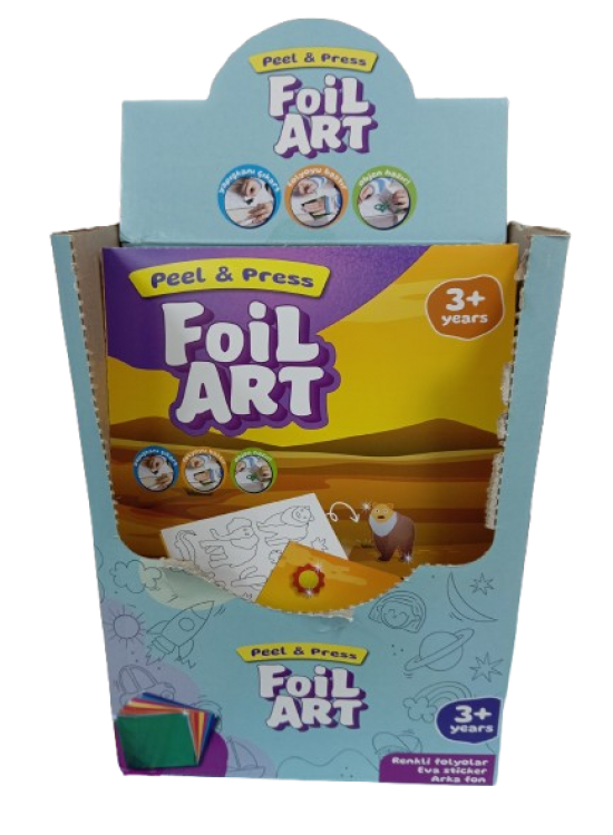 Başel Foil Art Arka Fonlu Eva Sticker (1 Adet)