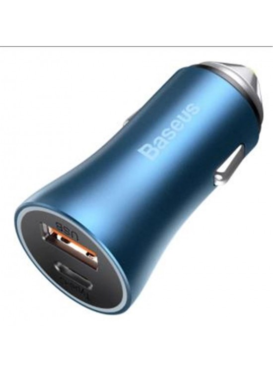 Baseus Golden Pro 40W Araç Şarj Aleti C to A Mavi (CCJD-03)