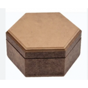 Bay Mdf Kapaklı Altıgen Kutu 15X15X6.5cm