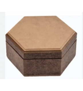 Bay Mdf Kapaklı Altıgen Kutu 15X15X6.5cm