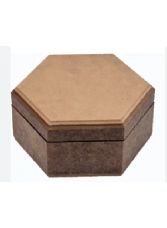 Bay Mdf Kapaklı Altıgen Kutu 15X15X6.5cm