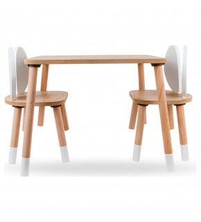 Bee Smart Safir Meşe 2 Sandalyeli Set MS-06