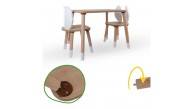 Bee Smart Safir Meşe 2 Sandalyeli Set MS-06