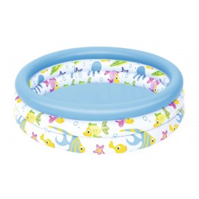 Bestway 3 Bölmeli 102X25cm Balık Desenli Havuz