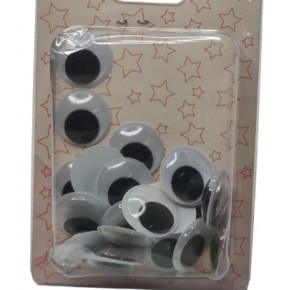 Beyaz Oynar Göz Kirpiksiz 15Mm 50 li 99824