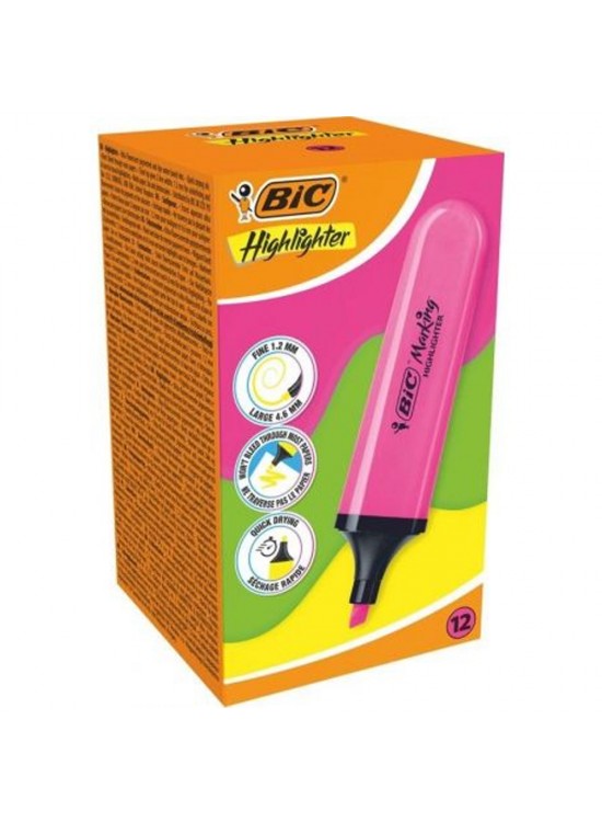 Bic Markıng Flat Hıghlıghter Pembe (1 Adet)