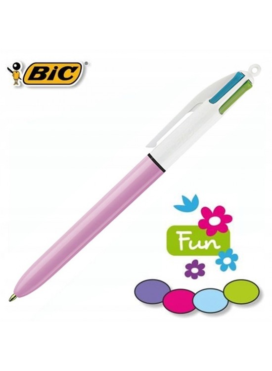 Bic Tükenmez Kalem 4 Renk Fun Lila Gövde 503815 (1 Adet)