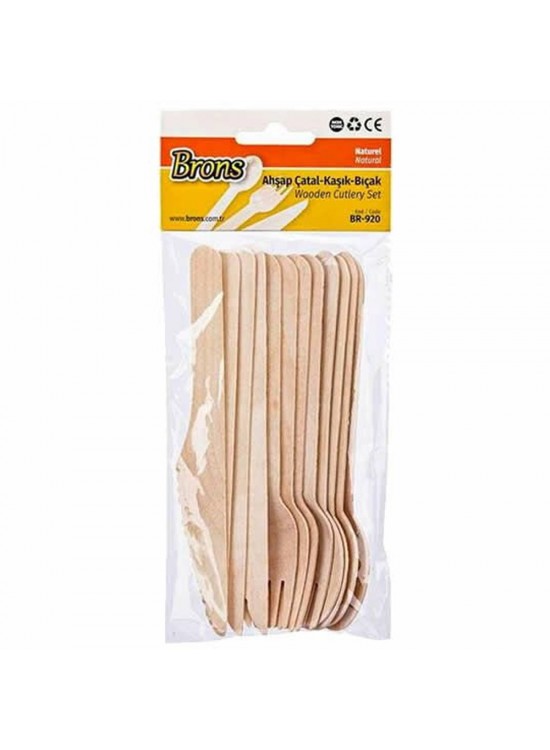 Brons Çatal Kasık Bıçak Naturel BR-920