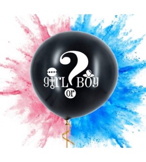 Cinsiyet Balonu Konfetili 36" Pembe