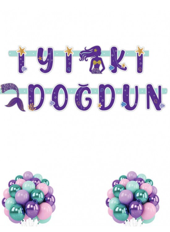 Kağıt Banner Deniz Kızı İyi ki Doğdun