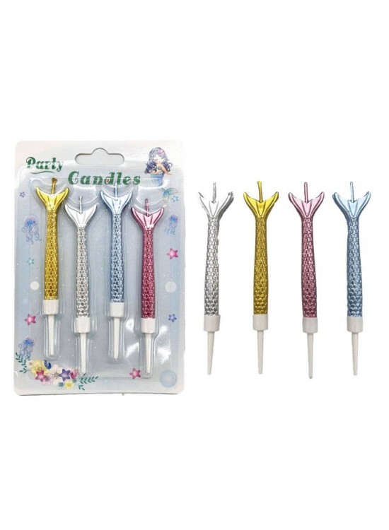 Mum Deniz Kızı Kuyruklu 12cm 4 Lü