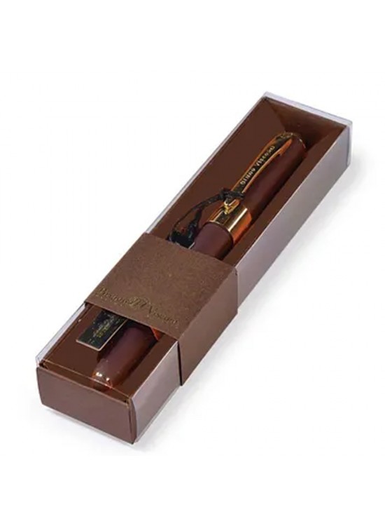 Bruno Visconti Tükenmez Kalem Monaco Mavi 0.5 MM Kahverengi Gövde