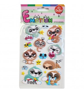 Bu-Bu Emotıons Puffy Stıck Tembel Hayvan 10,9x20,5 BUBU-SWP-2703