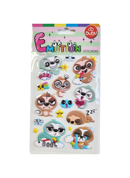 Bu-Bu Emotıons Puffy Stıck Tembel Hayvan 10,9x20,5 BUBU-SWP-2703