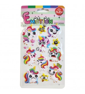 Bu-Bu Emotıons Puffy Stıckers Unıcorn 10,9x20,5 BUBU-SWP-2702