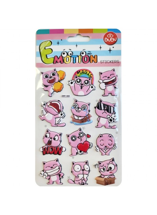 Bu-Bu Emotıons Stıckers Cats 10,9x20,5 BUBU-SWP-1805