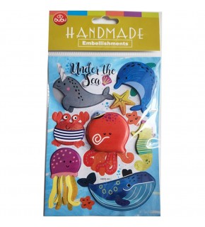 Bu-Bu Handmade Stıckers Deniz Hayvanlar! 12,5x23,5 BUBU-HMSB-304