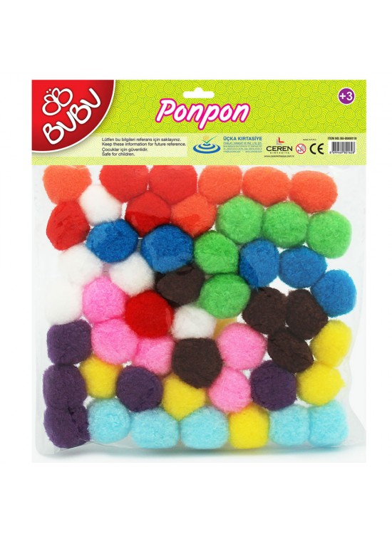 Bu-Bu Ponpon Karışık 60 Lı Bubu-hs0025