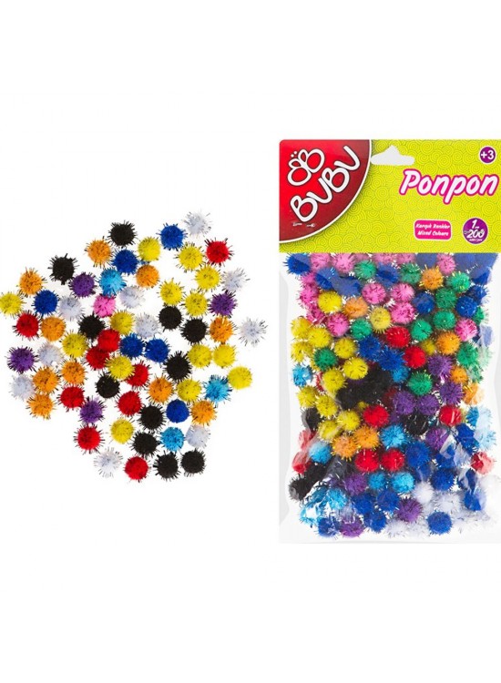 Bu-Bu Pon Pon Simli 1 CM 200 Lü Karma 10x10 BUBU00111