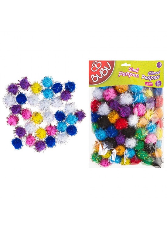 Bu-Bu Pon Pon Simli 2 CM 100 Lü Karma 10x15 BUBU00112