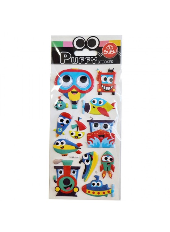 Bu-Bu Puffy Stıckers Oynar Gözlü Araçlar 9x21 BUBU-SWP-2209