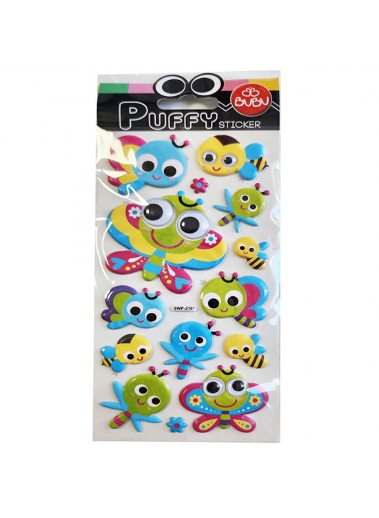Bu-Bu Puffy Stıckers Oynar Gözlü Arılar 9x21 BUBU-SWP-2107