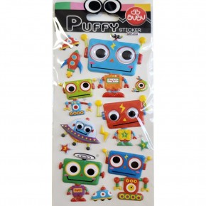 Bu-Bu Puffy Stıckers Oynar Gözlü Robotlar 9x21 BUBU-SWP-2104