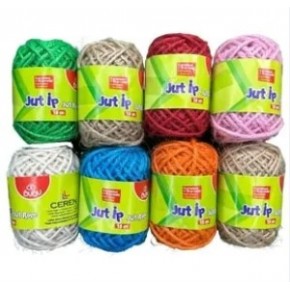 Bu-Bu Renkli Jüt İp 10M 6 Natural+18 Renkli (1 Adet)
