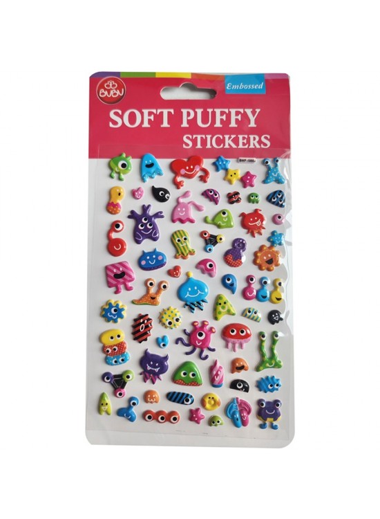 Bu-Bu Soft Puffy Stıckers Monster 10,9x20,5 BUBU-SWP-1008A