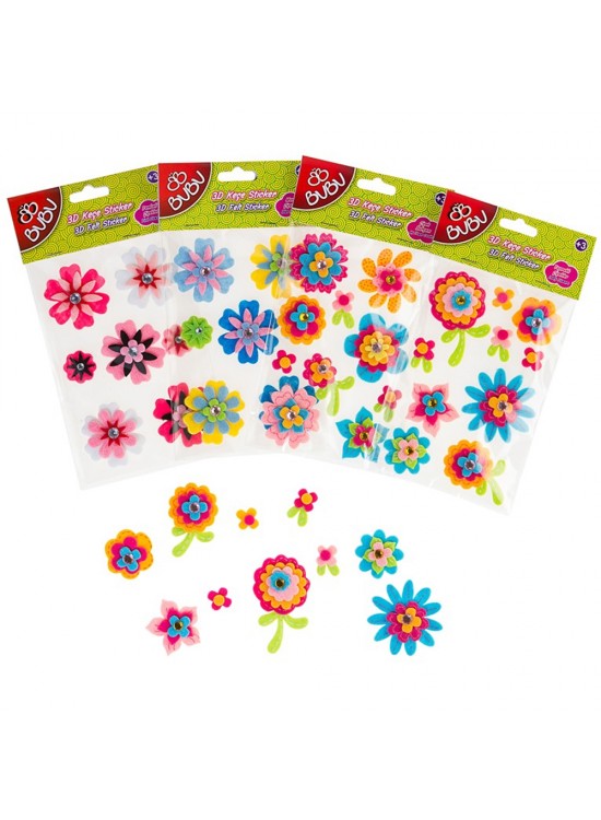 Bu-Bu Sticker 3D Keçe Çiçek BUBU-STS010 (1 Adet)