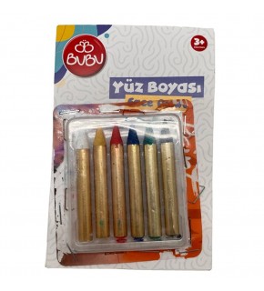 Bu-Bu Yüz Boyası 6 Renk BUBU-YUZ001