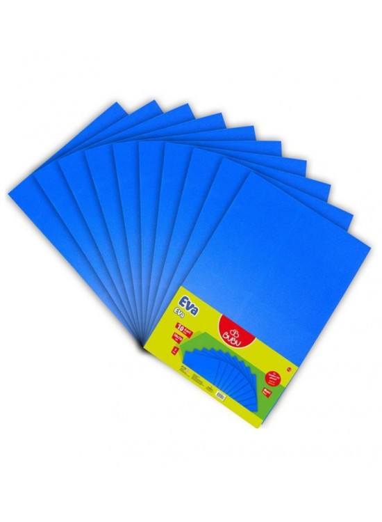 Bubu 50X70 Düz Eva Mavi 10 Lu İthal