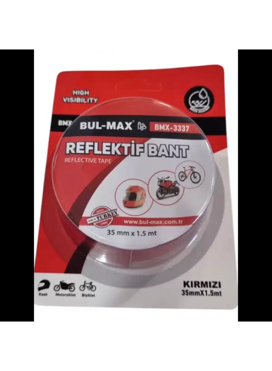Bul-max Reflektif Bant 35Mmx1,5M Kırmızı BMX-3337