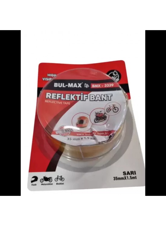 Bul-max Reflektif Bant 35Mmx1,5M Sarı BMX-3339