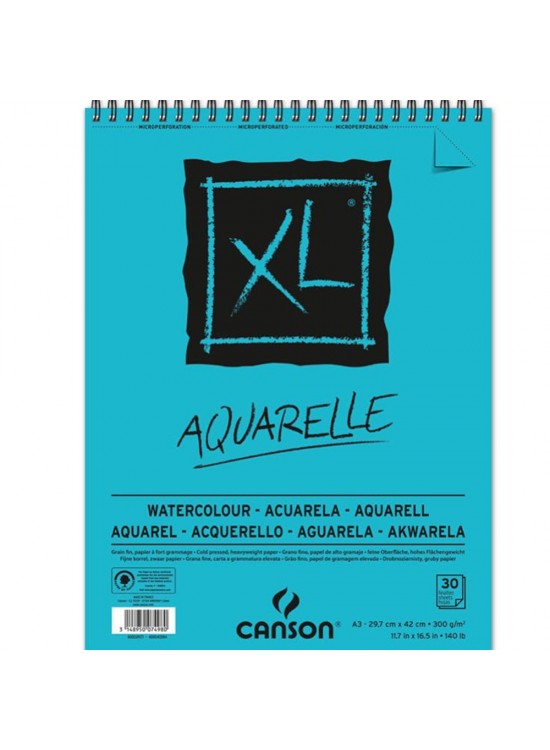 Canson XL Sulu Boya Spiralli Bloklar SPP Canxl Aquarelle 30 Syf A4 300 GR