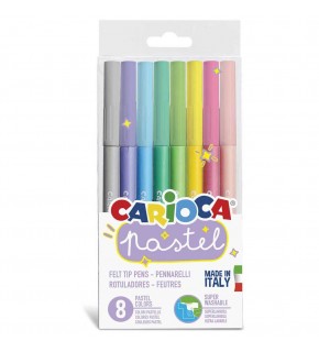 Carioca Keçeli Boya Kalemi Yıkanabilir Pastel Süper 8 Lİ 43032