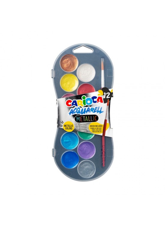 Carioca Sulu Boya 30Mm 12 Renk Metalik