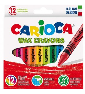 Carioca Wax Yıkanabilir Pastel Boya Kalemi 12 Li 42365