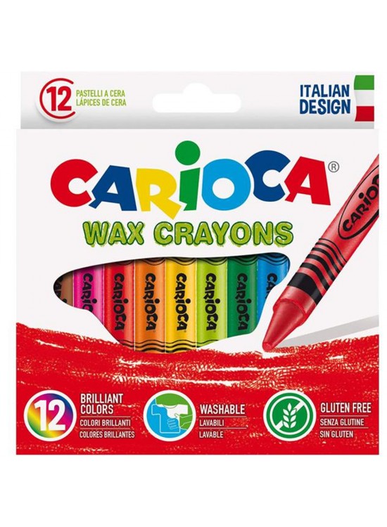 Carioca Wax Yıkanabilir Pastel Boya Kalemi 12 Li 42365