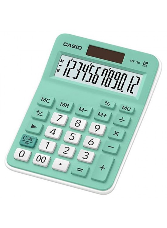 Casio Hesap Makinesi Masa Üstü 12 Hane Açık Yeşil MX-12B-GN