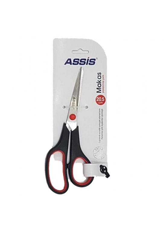 Cassa Makas Inoxy 20,5 CM (8 İnç) Siyah Kırmızı 5380