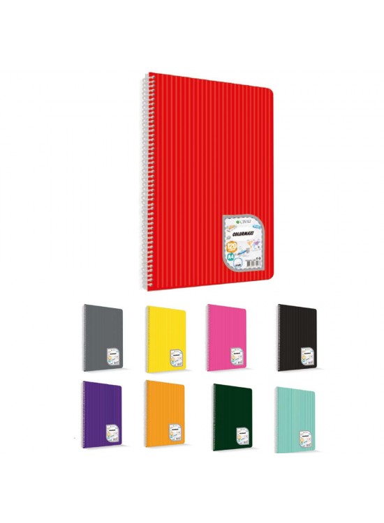 Çınar Colormaxi Spiralli Defter Plastik Kapak Kareli 60 YP A4 60/4 73014