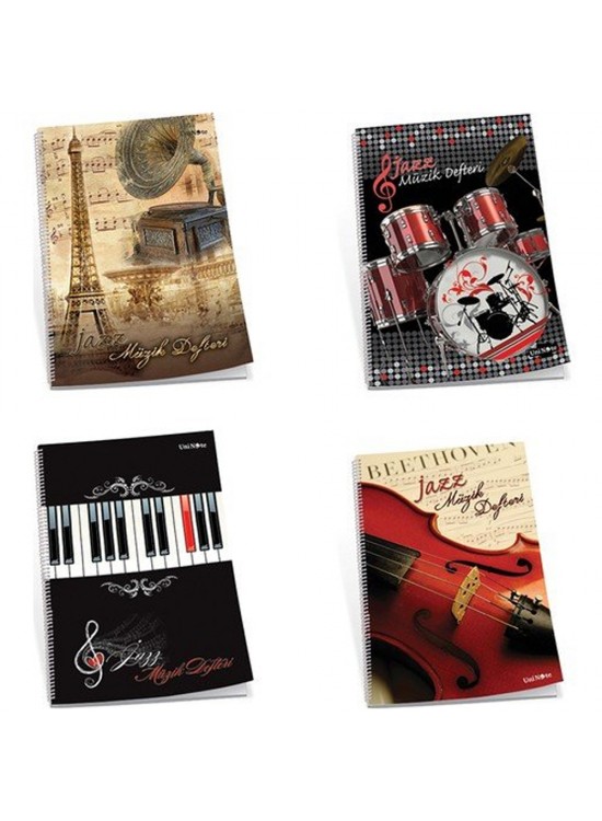 Çınar Müzik Defteri Spiralli Jazz karton Kapak 30 YP 3600