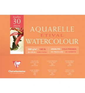 Claırefontaıne Etival Dokulu Cold Press 24x32 CM 300 GR  Uzun Kenarı Yapışkanlı 30 YP