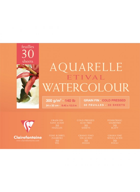 Claırefontaıne Etival Dokulu Cold Press 24x32 CM 300 GR  Uzun Kenarı Yapışkanlı 30 YP