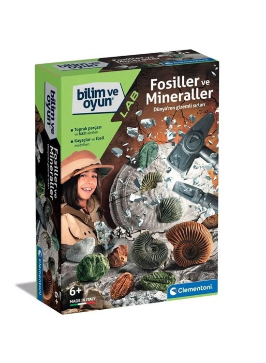 Clementoni Bilim Ve Oyun - Fosiller Ve Mineraller Kazı Seti
