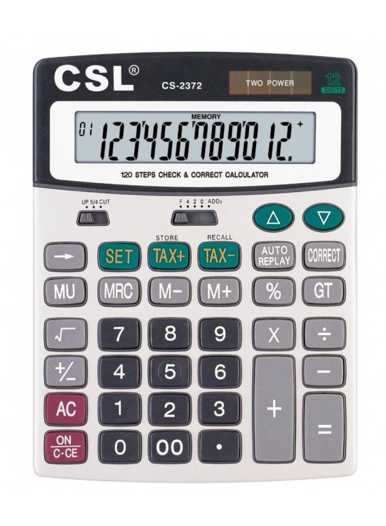 CSL CS-2372 12 Hane Masa Tipi İşlem Kontrollü Hesap Makinesi