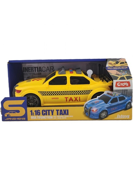 Ctoy Oyuncak Işıklı Ve Sesli Sürtmeli Taxi