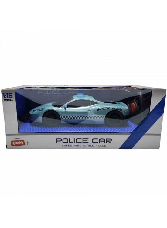 Ctoy Oyuncak Işıklı Ve Sesli Uzaktan Kumandalı Polis Arabası 1:16 CTOY-QX3689-A1