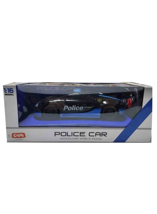 Ctoy Oyuncak Işıklı Ve Sesli Uzaktan Kumandalı Polis Arabası 1:16 CTOY-QX3689-A4